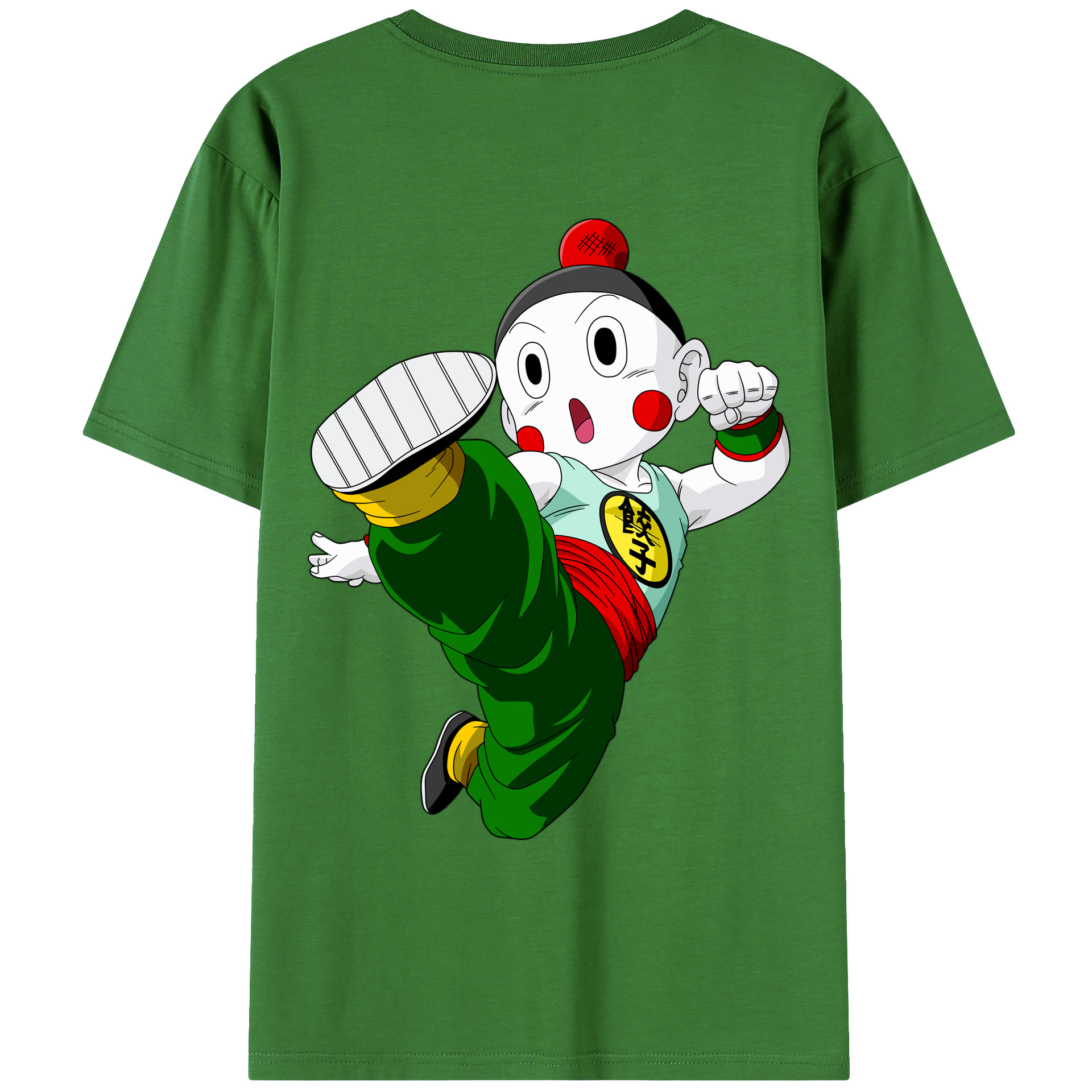 （画像用） ドラゴンボール 餃子（チャオズ）DRAGON BALL Chaoz レディース半袖Tシャツ(バックプリント)